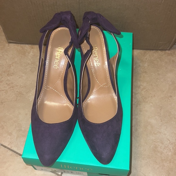 J.Renee purple sling back heels - Picture 5 of 8
